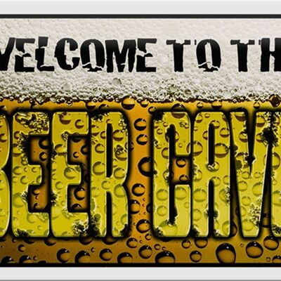 Blechschild Bier 30x20cm welcome to the beer cave