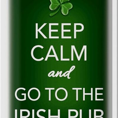 Blechschild Spruch 20x30cm Keep calm and go to Irish Pub