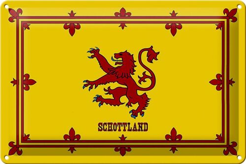 Blechschild Flagge 30x20cm Schottland Königswappen