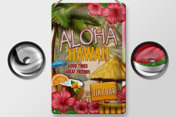 Signe en étain hawaïen, 20x30cm, Aloha Tiki Bar, bons moments, super 2