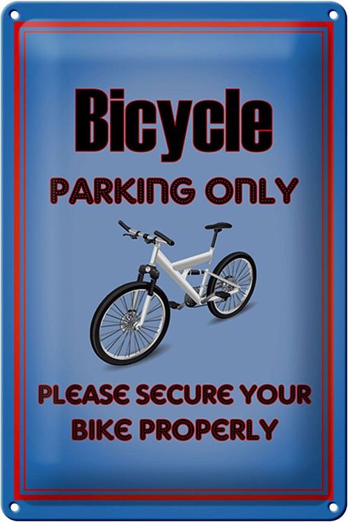 Blechschild Parken 20x30cm Fahrrad Bicycle parking only