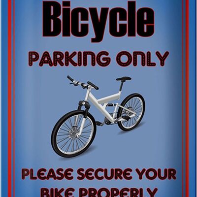 Blechschild Parken 20x30cm Fahrrad Bicycle parking only