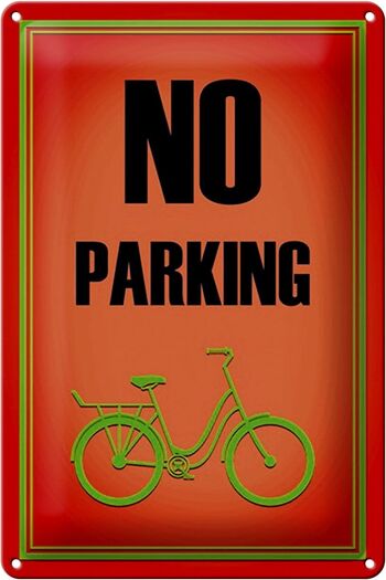 Plaque en tôle parking 20x30cm vélo pas de parking 1