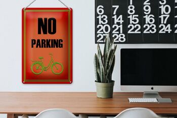 Plaque en tôle parking 20x30cm vélo pas de parking 3
