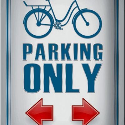 Metal sign parking 20x30cm Bike parking only left right