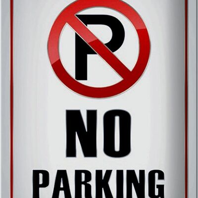 Cartel de chapa aviso 20x30cm estacionamiento No Parking