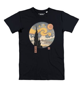 T-shirt La Nuit Étoilée - Tableau Van Gogh style japonais 1