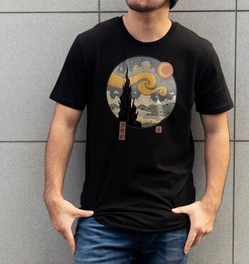 T-shirt La Nuit Étoilée - Tableau Van Gogh style japonais 2