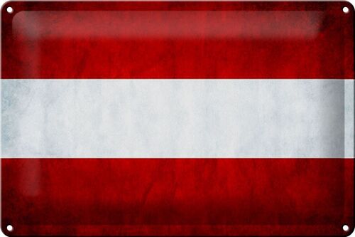 Blechschild Flagge 30x20cm Österreich Fahne