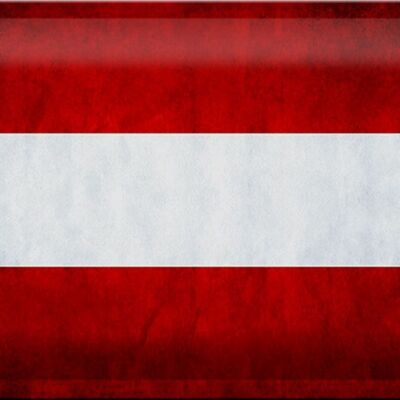 Targa in metallo bandiera 30x20 cm Bandiera dell'Austria