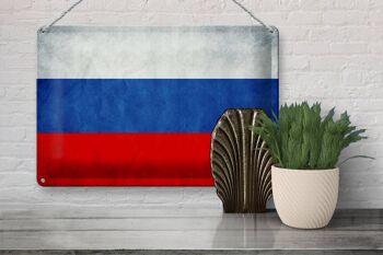 Drapeau en étain 30x20cm, drapeau de la russie, drapeau de la russie 3