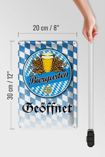 Panneau en étain disant 20x30cm bière de jardin bretzel Bavière 4