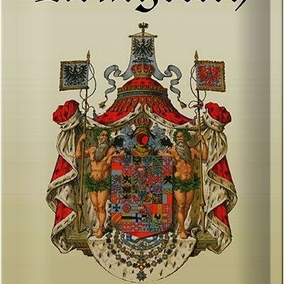 Targa in metallo con scritta Regno di Prussia 20x30 cm