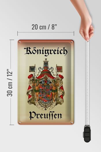 Plaque en étain indiquant 20x30cm Royaume de Prusse 4