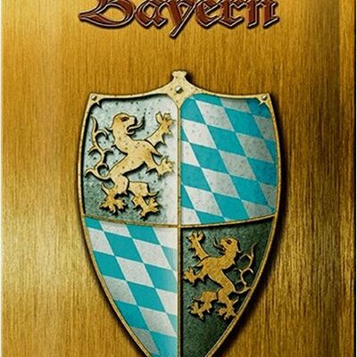 Targa in metallo con scritta Regno di Baviera 20x30 cm