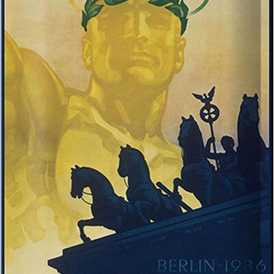 Cartel de chapa que dice 20x30cm Juegos Olímpicos Berlín 1936