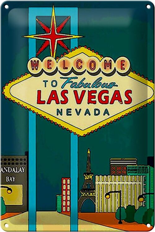 Blechschild Spruch 20x30cm welcome to fabulous las vegas