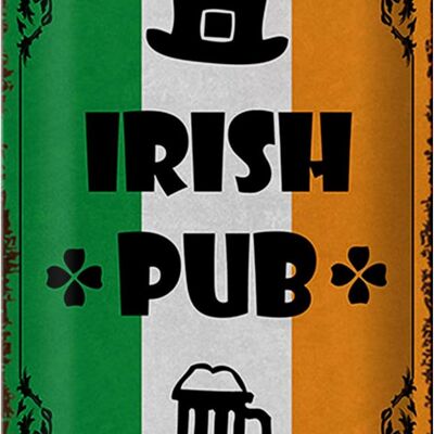 Panneau en étain indiquant 20x30cm Irish Pub Beer