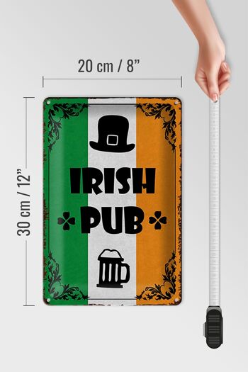 Panneau en étain indiquant 20x30cm Irish Pub Beer 4