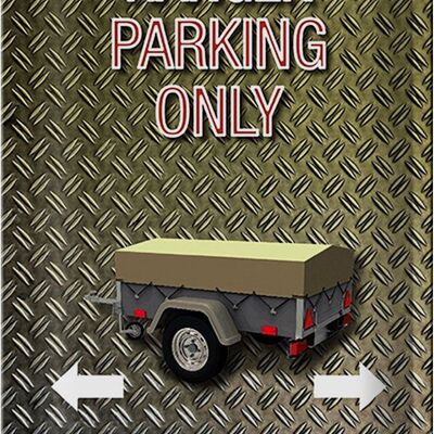 Metal sign saying 20x30cm hanging parking only wall decoration