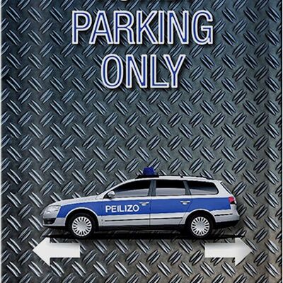 Cartel de chapa que dice 20x30cm Kombi parking only Peilizo