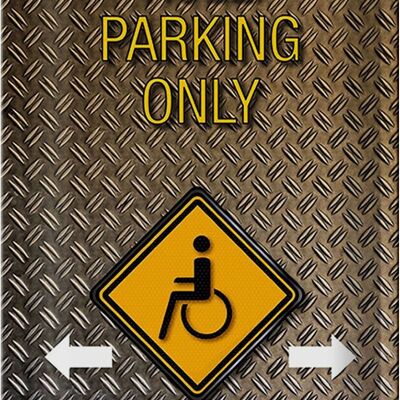 Blechschild Spruch 20x30cm Parken Rolli parking only