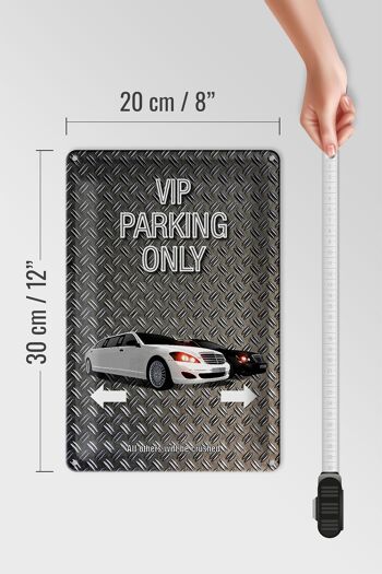 Panneau en étain indiquant 20x30cm Parking VIP parking uniquement 4