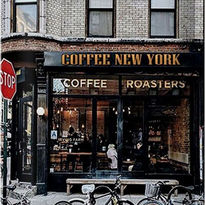 Blechschild Spruch 20x30cm Coffee new York Kaffee