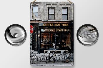 Plaque en étain disant 20x30cm Café New York Coffee 2