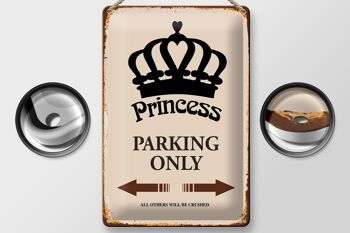 Panneau en étain indiquant 20x30cm Parking Princesse uniquement Corona 2