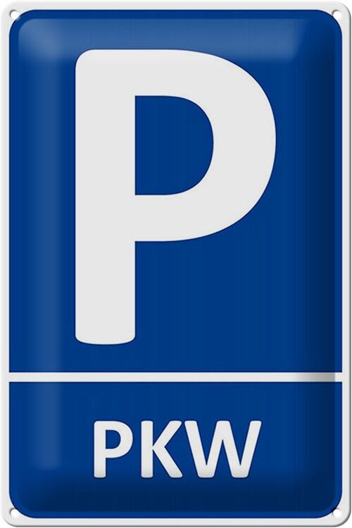 Blechschild Parken 20x30cm PKW Parkplatz Wanddeko