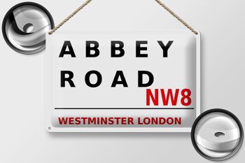 Plaque en tôle Londres 30x20cm Street Abbey Road NW8 2