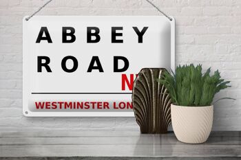 Plaque en tôle Londres 30x20cm Street Abbey Road NW8 3