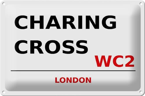 Blechschild London 30x20cm Charing Cross WC2 Wanddeko