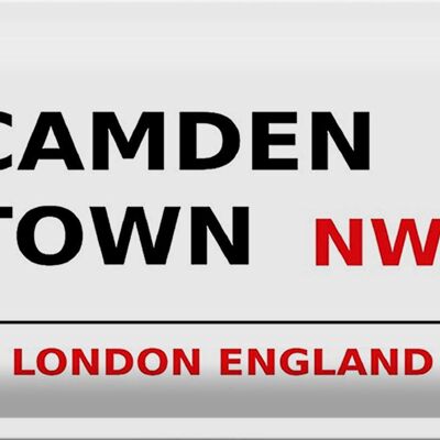 Cartel de chapa Londres 30x20cm Inglaterra Camden Town NW1