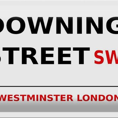 Cartel de chapa Londres 30x20cm Westminster Downing Street SW1