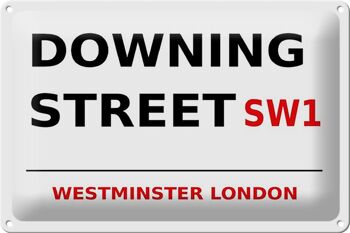 Plaque en tôle Londres 30x20cm Westminster Downing Street SW1 1