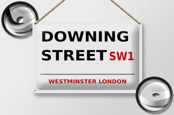 Plaque en tôle Londres 30x20cm Westminster Downing Street SW1 2
