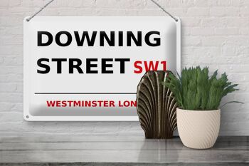 Plaque en tôle Londres 30x20cm Westminster Downing Street SW1 3