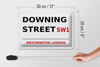 Plaque en tôle Londres 30x20cm Westminster Downing Street SW1 4