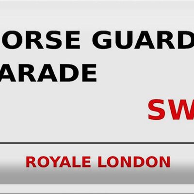 Targa in metallo Londra 30x20 cm Royale Horse Guards Parade SW1