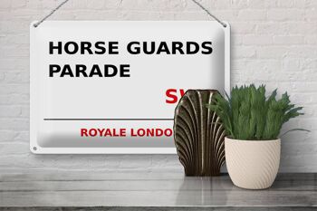 Plaque en tôle Londres 30x20cm Royale Horse Guards Parade SW1 3