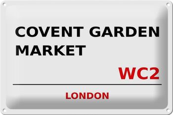 Plaque en tôle Londres 30x20cm Covent Garden Market WC2 1