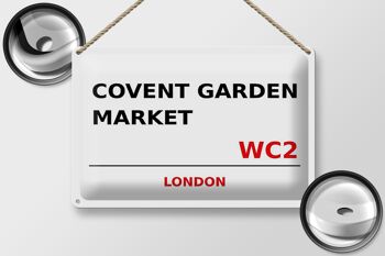 Plaque en tôle Londres 30x20cm Covent Garden Market WC2 2