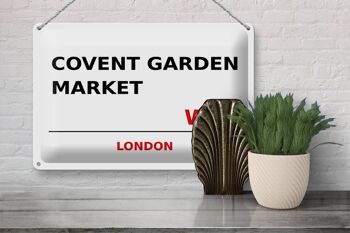 Plaque en tôle Londres 30x20cm Covent Garden Market WC2 3