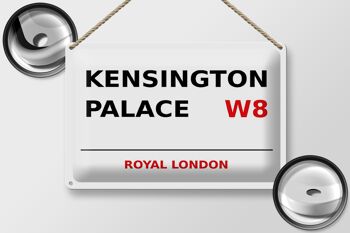 Plaque en tôle Londres 30x20cm Royal Kensington Palace W8 2