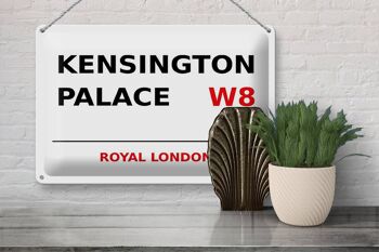 Plaque en tôle Londres 30x20cm Royal Kensington Palace W8 3
