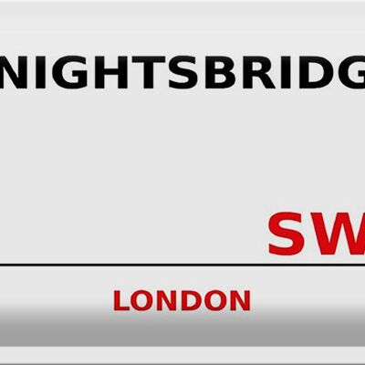 Metal sign London 30x20cm Knightsbridge SW1