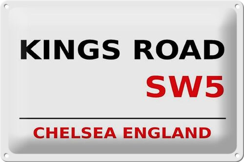 Blechschild London 30x20cm England Chelsea Kings Road SW5