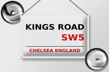 Signe en étain londres 30x20cm, angleterre Chelsea Kings Road SW5 2